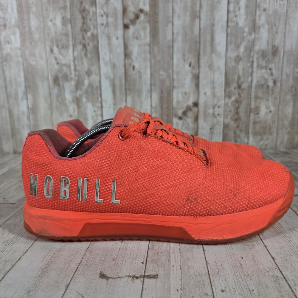 NOBULL Men's Orange Mesh‎ Training Gym Athletic Shoes Sneakers Size 12